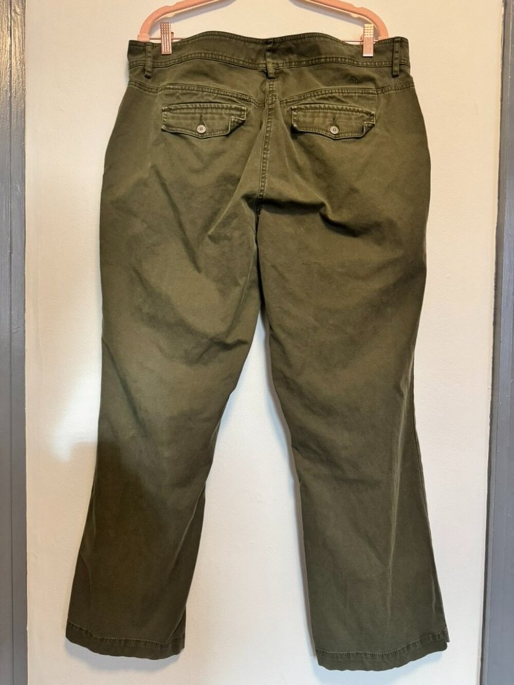 Tommy Hilfiger Women Austin Fit Olive Green Trouser 16 Preppy Outdoor - Picture 3 of 7